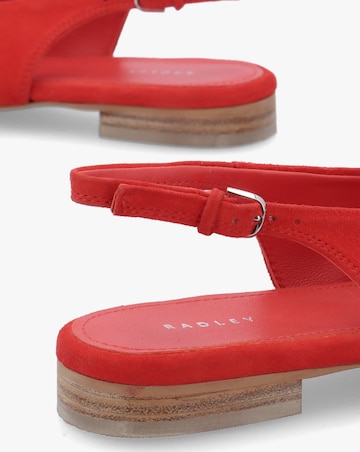 Radley Chiltern Grove Flame Suede Flat Sling Backs Standard Fit