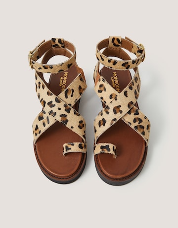 Monsoon Ivy Leopard Print Sandals
