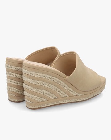 Daniel Yana Beige Striped Wedge Espadrilles Standard Fit