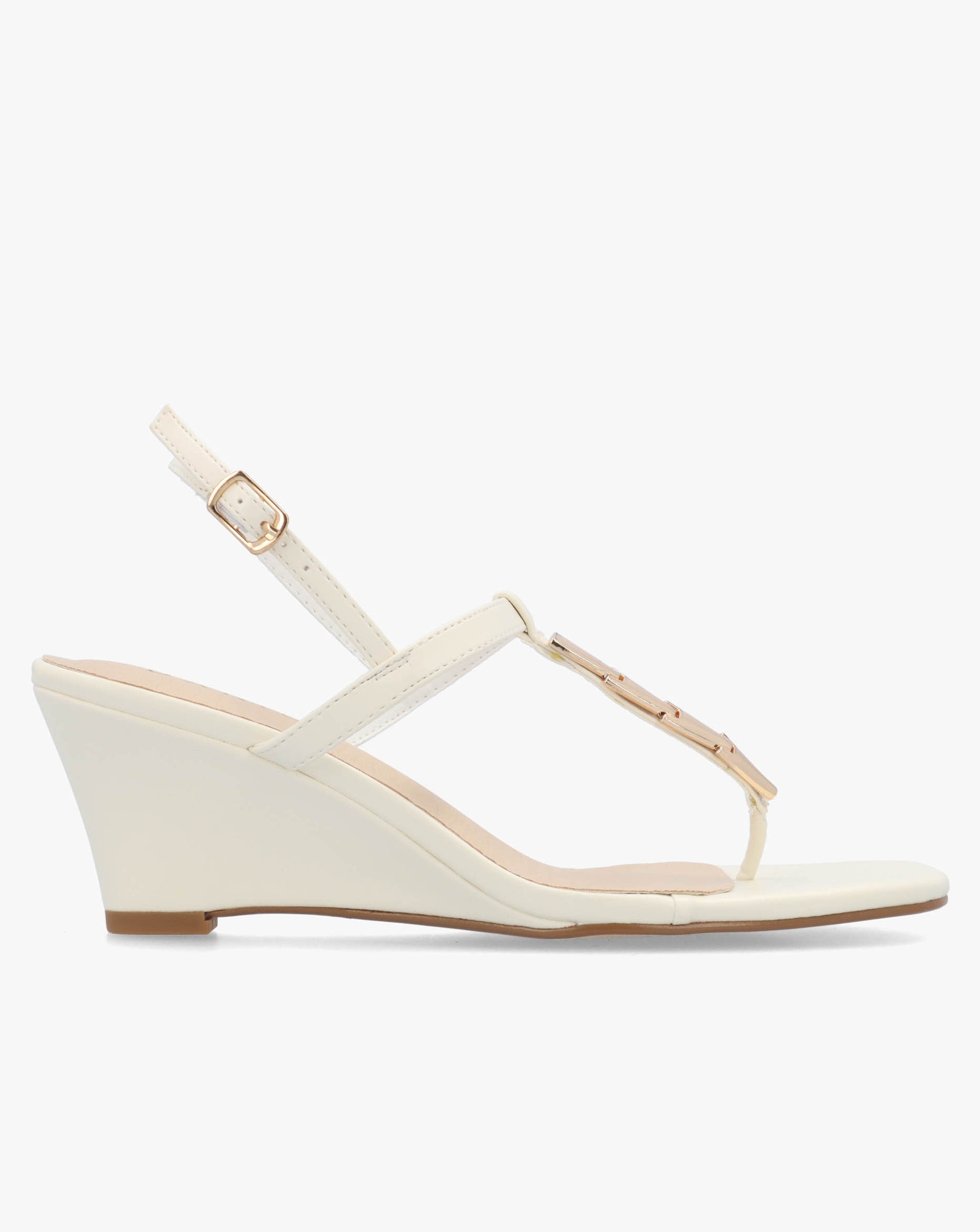 New In - Daniel Yoko Toe Post Mid Wedge Sandals