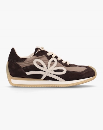 Daniel Movie Brown Suede & Nylon Runner Trainers Standard Fit