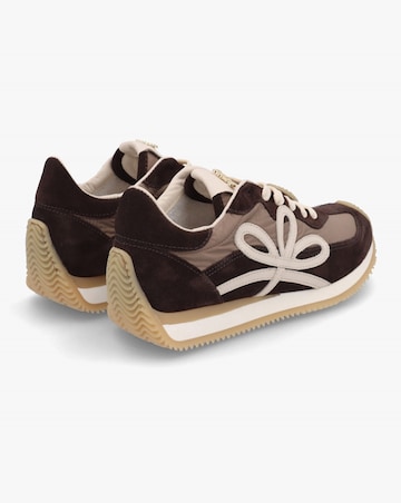 Daniel Movie Brown Suede & Nylon Runner Trainers Standard Fit