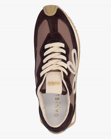 Daniel Movie Brown Suede & Nylon Runner Trainers Standard Fit