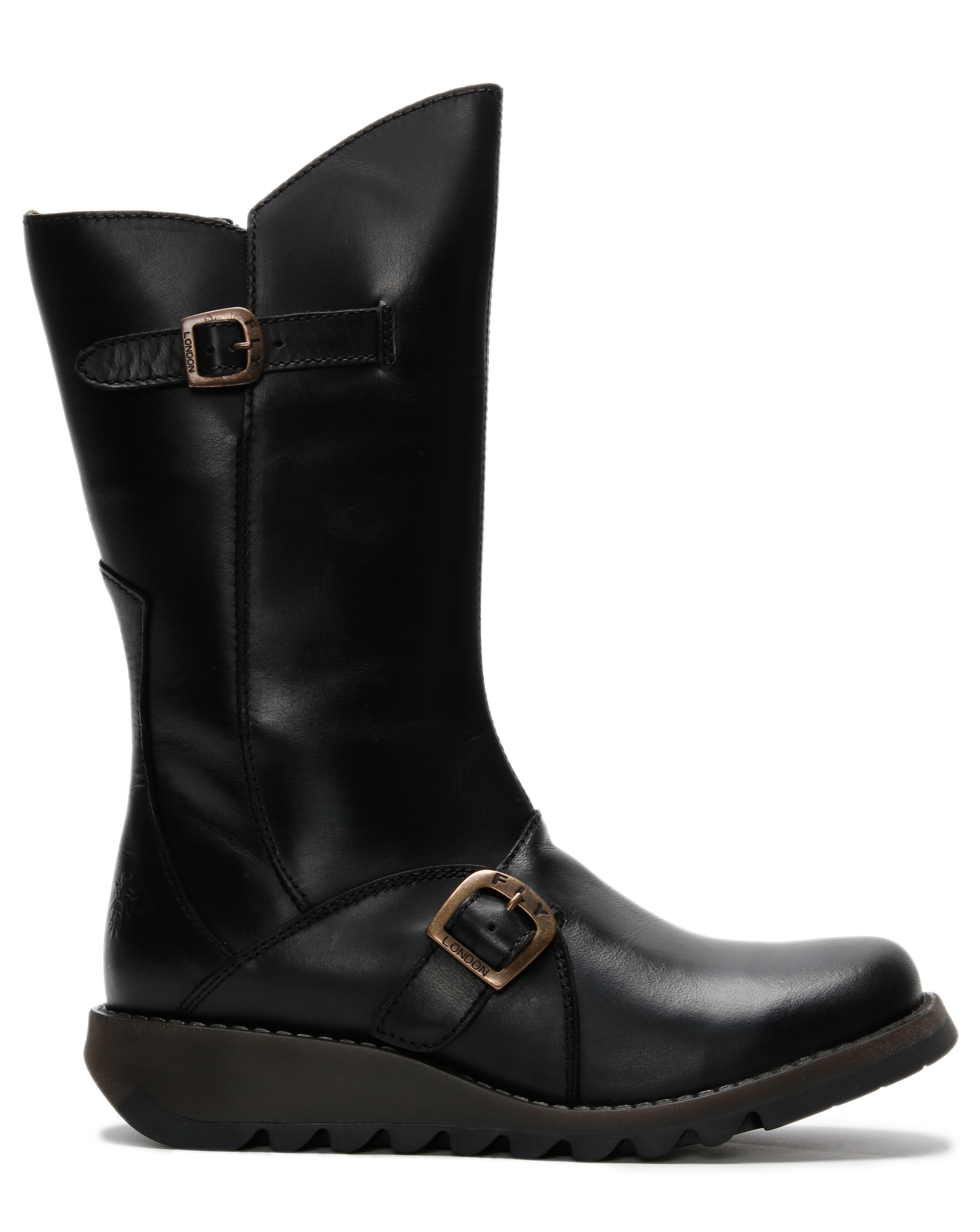New In - Fly London Mes II Black Calf Boots