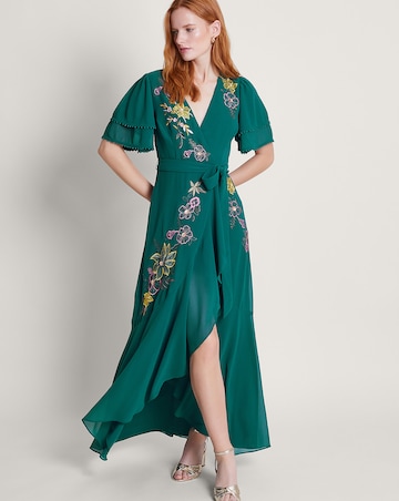 Monsoon Wanda Floral Embellished Dress | Simply Be 