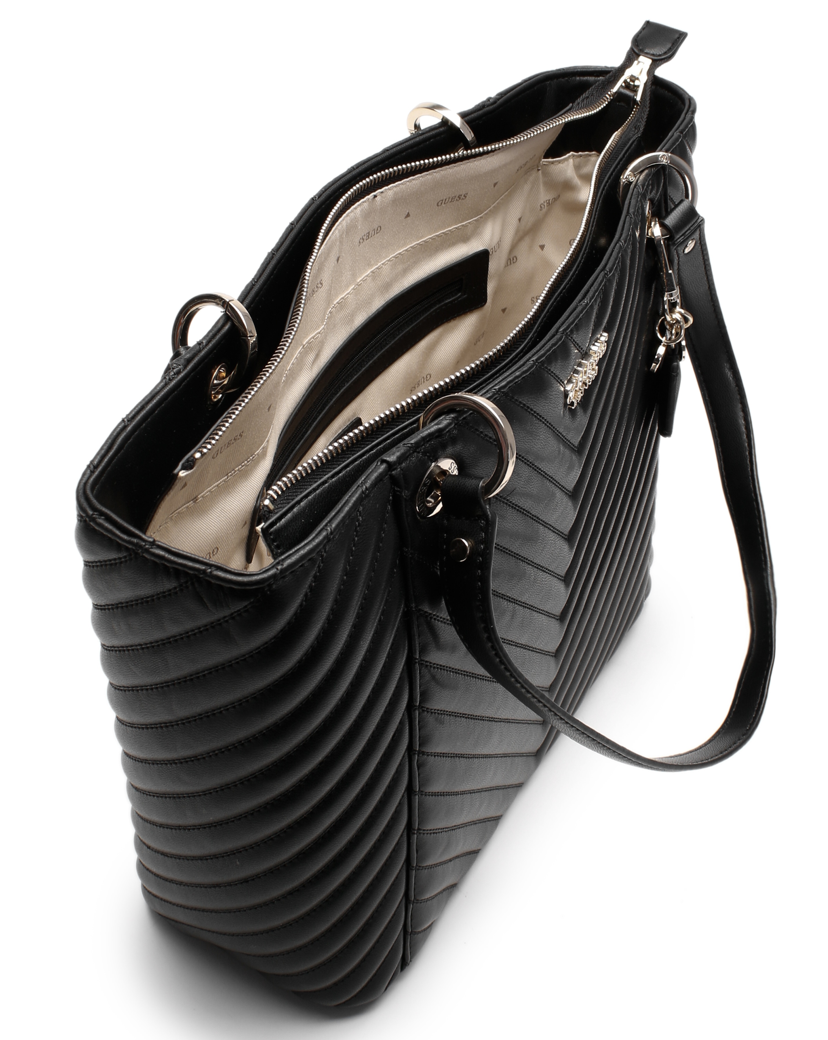 Guess victoria quilted tote hot sale