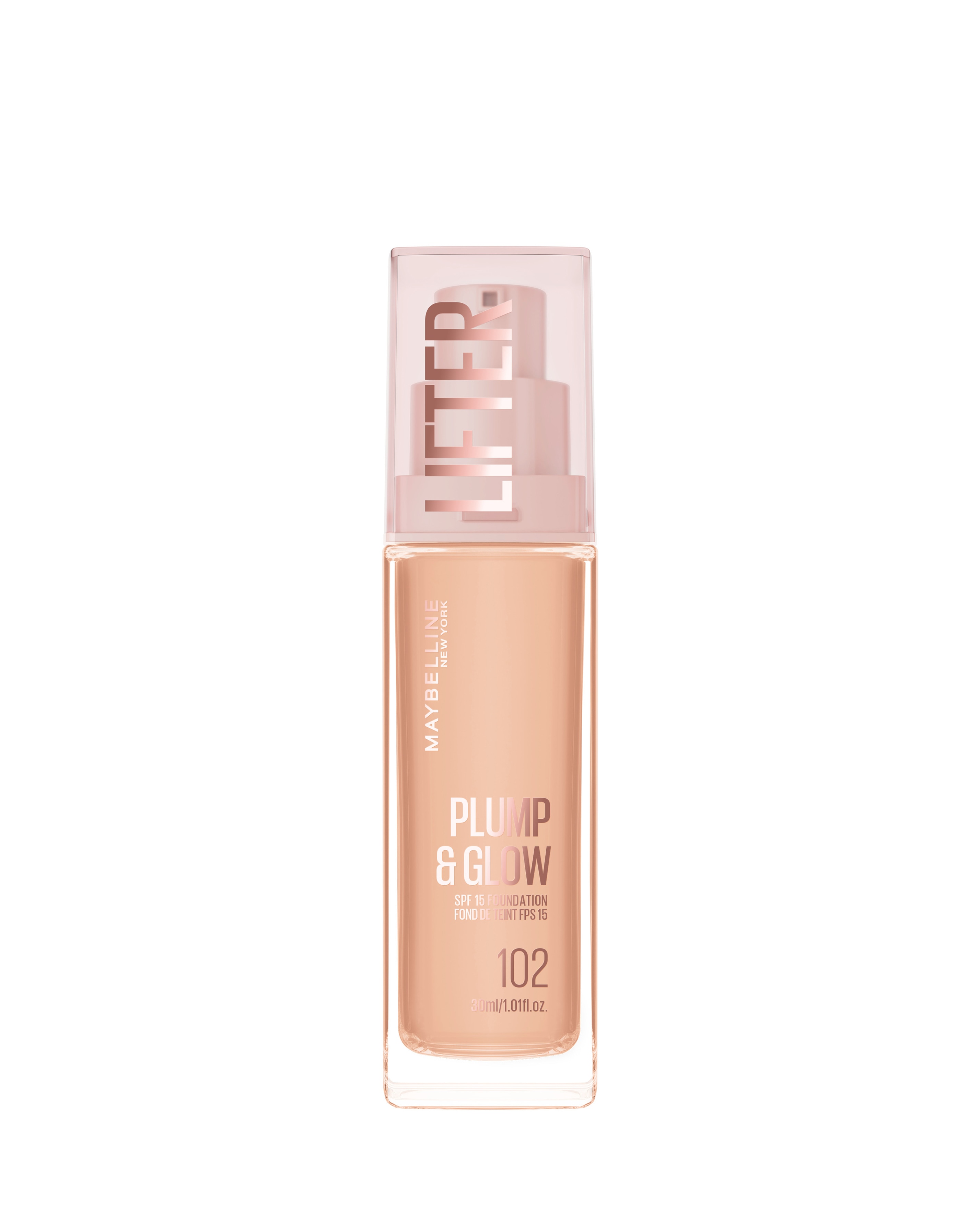 New In - Maybelline Plump & Glow Foundation #102