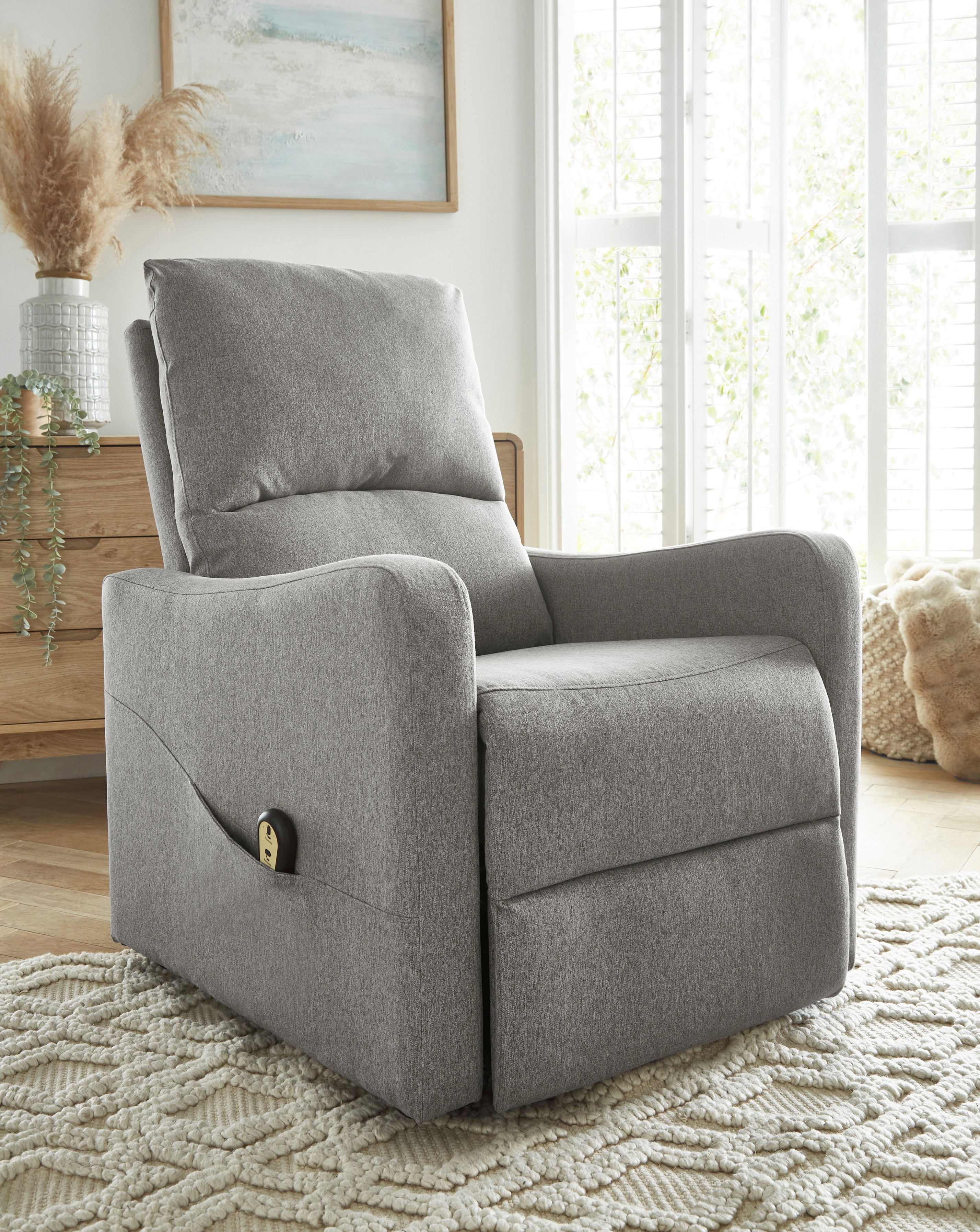 New In - Lincoln Rise & Recline Fabric Armchair