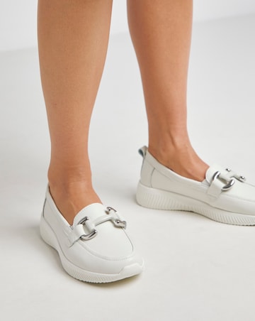 Heavenly Soles Lynn Sporty Loafers With Trim - Wide Fit (E)