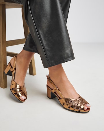 Solana Peep Toe Shoes With Slingback - Extra Wide Fit (EEE)