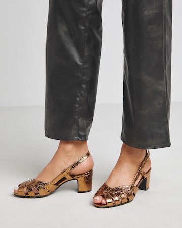 Solana Peep Toe Shoes With Slingback - Extra Wide Fit (EEE)