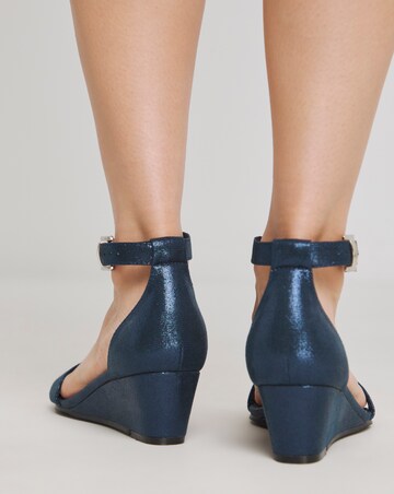 Rio Low Wedge Barely There Sandals - Wide Fit (E)