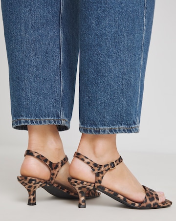 Neva Barely There Kitten Heel Two Part Sandals - Wide Fit (E)