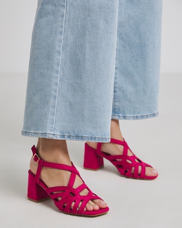 Calm Multi Strap Block Heel Sandals - Extra Wide Fit (EEE)