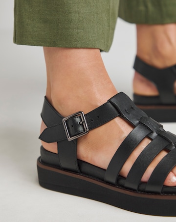 Blanca Leather Fisherman Sandal - Extra Wide Fit (EEE)