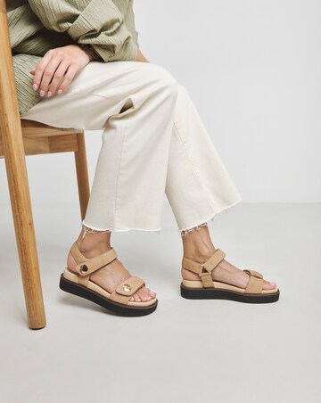 Marquette Two Part Leather Sandal - Wide Fit (E)