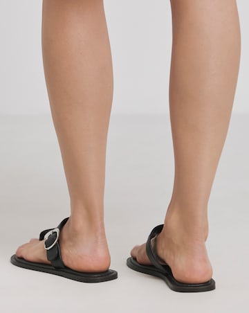 Fortune Leather Toe Post Sandals - Wide Fit (E)