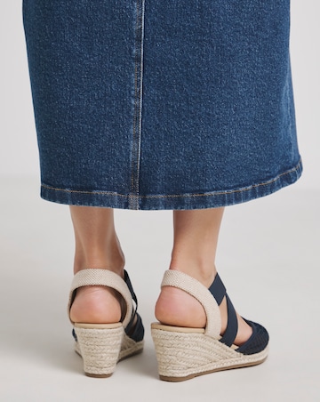 Appleton Wedged Closed Toe Espadrilles - Wide Fit (E)
