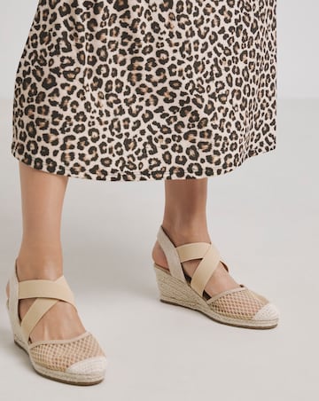 Appleton Wedged Closed Toe Espadrilles - Wide Fit (E)