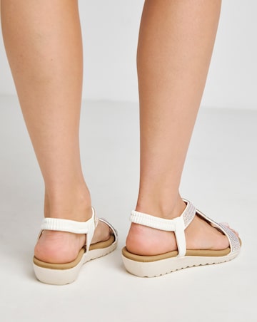 Peace Diamante Comfort Sandal - Wide Fit (E)