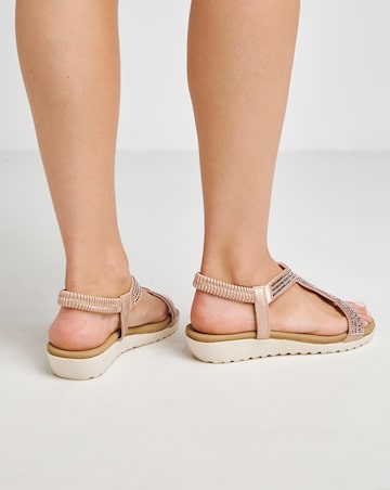 Peace Diamante Comfort Sandal - Wide Fit (E)