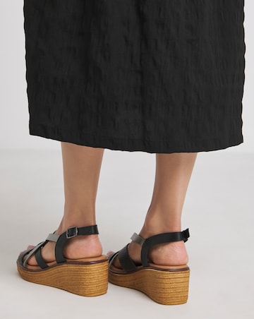 Magnolia Multi Strap Wedge Sandals - Wide Fit (E)