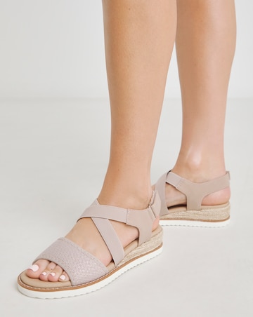 Mercury Two Part Wedge Sandals Wide E Fit