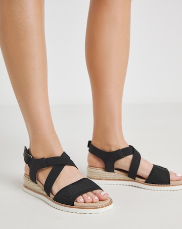 Mercury Two Part Wedge Sandals - Wide Fit (E)