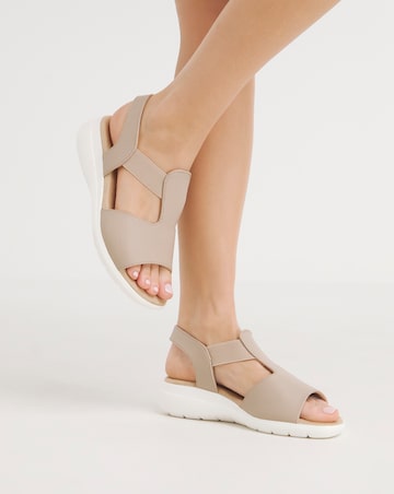 Cushion Walk Elasticated Sandals EEEEE Fit