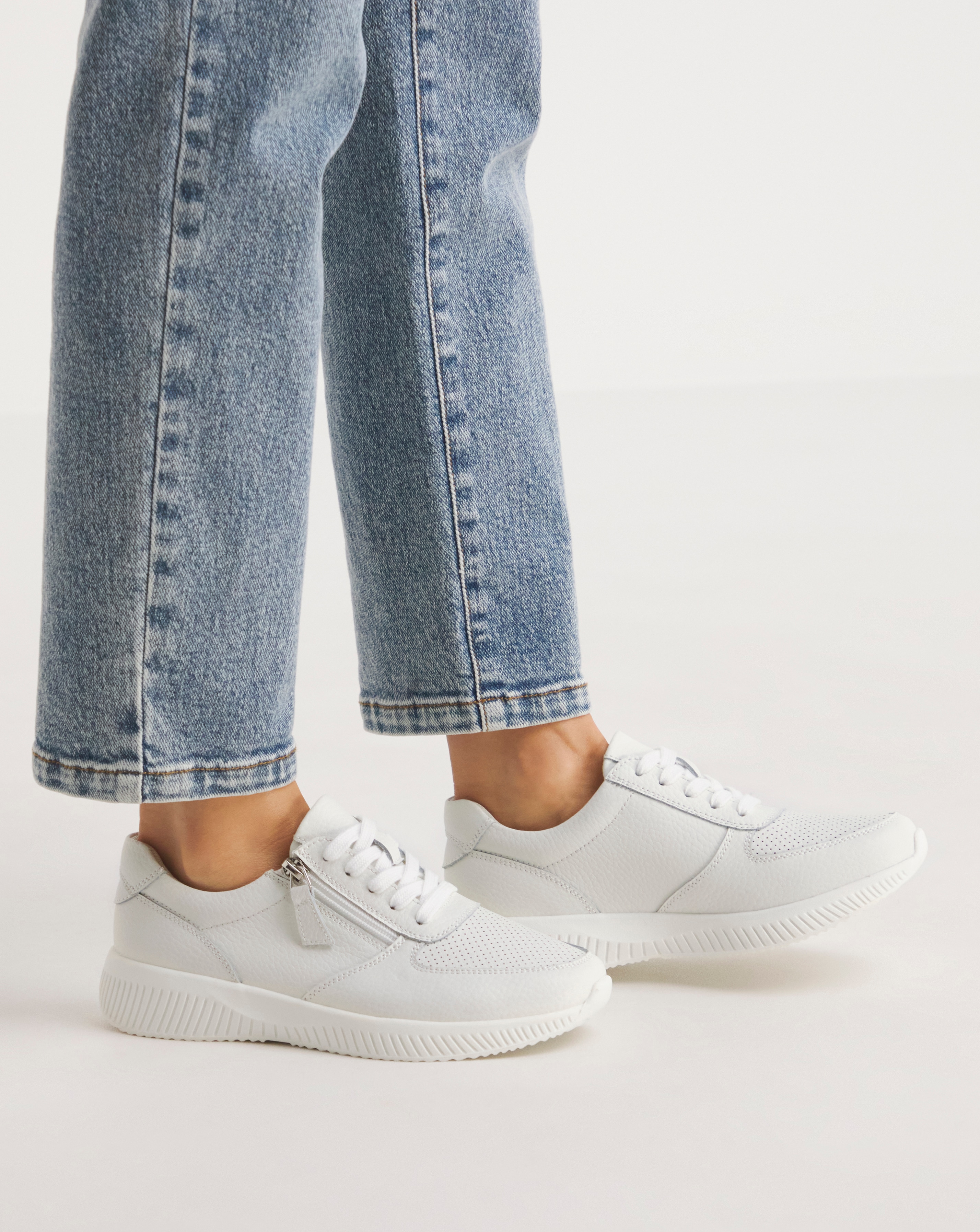 New In - Lace Up Side Zip Trainers E Fit