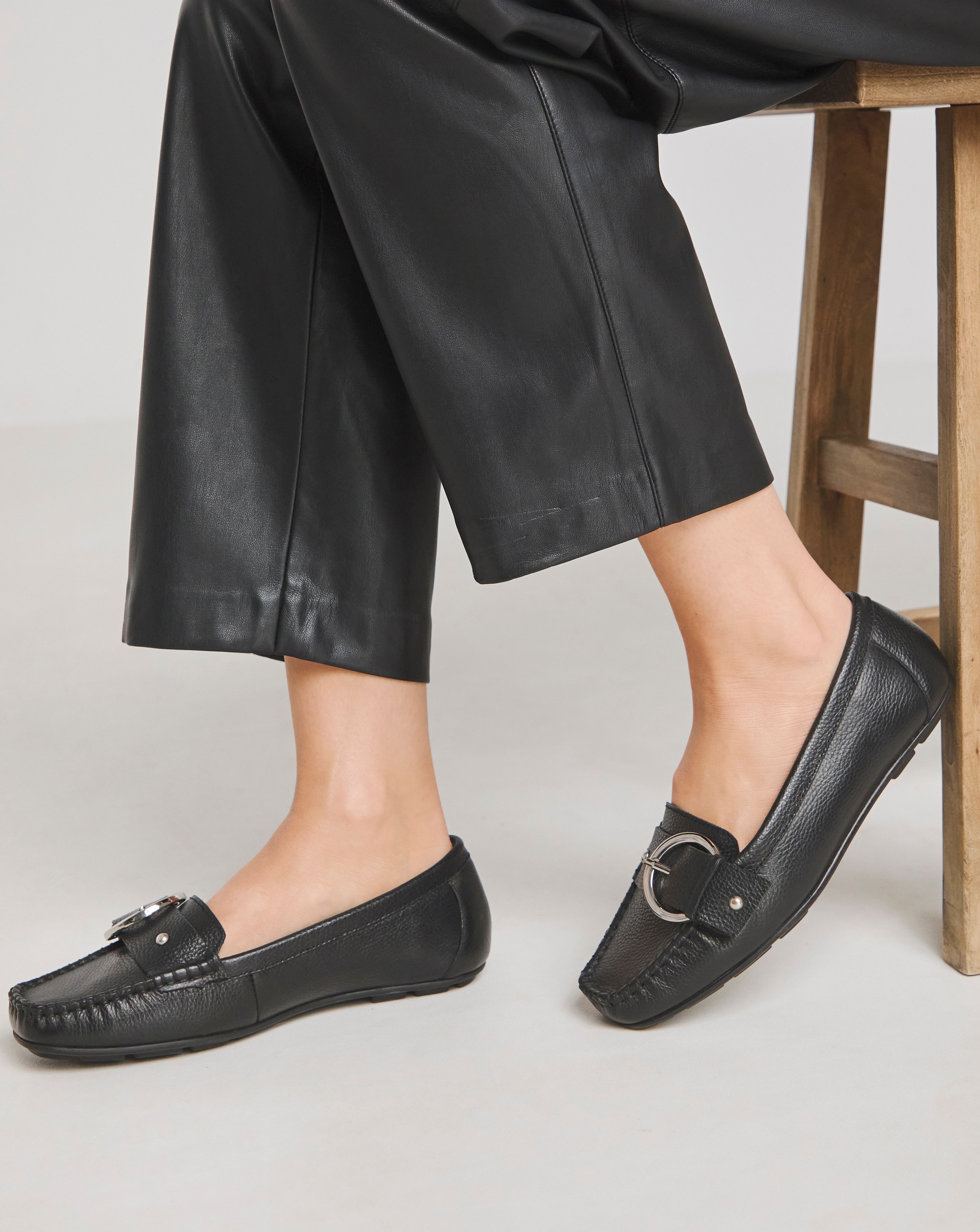 Leather Driving Moccasin Ex Wide