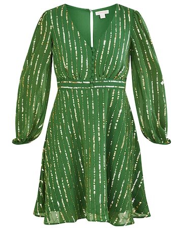 Monsoon Robin Short Embellished Dress | Simply Be