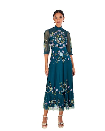 Monsoon Francesca Embroidered Midi Dress