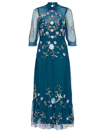 Monsoon Francesca Embroidered Midi Dress