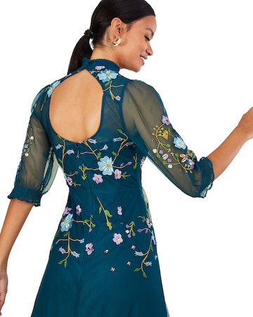 Monsoon Francesca Embroidered Midi Dress