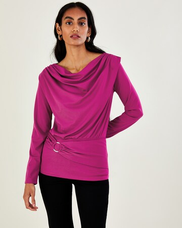 Monsoon Belted Ring Detail Jersey Top
