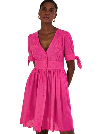 Monsoon Embroidered Dobby Dress