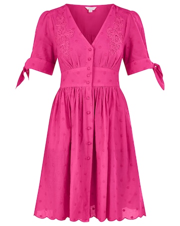 Monsoon Embroidered Dobby Dress