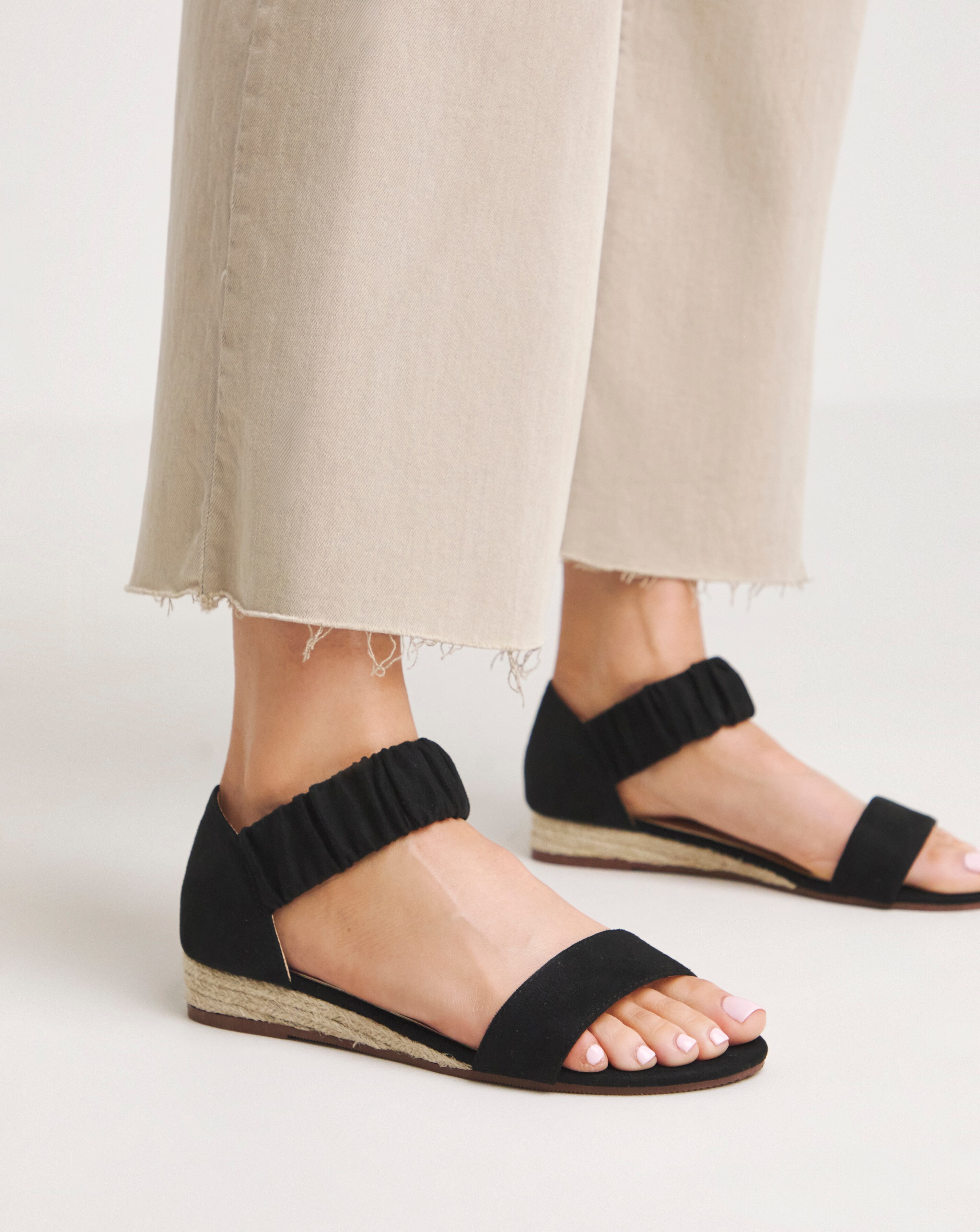 Candace Twin Strap Espadrille Sandals - Extra Wide Fit (EEE)