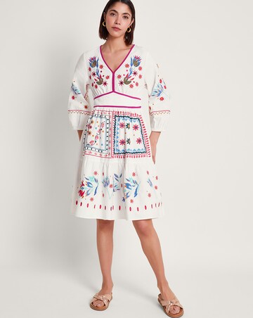 Monsoon Zinnia Embroidered Dress