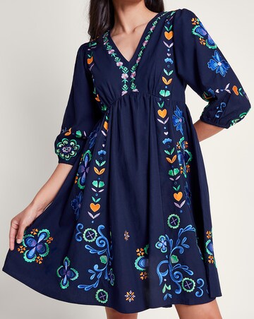 sachin and babi light blue dress Dolce & Gabbana Short Cotton Dress with Cut-Out Detailing main image 1