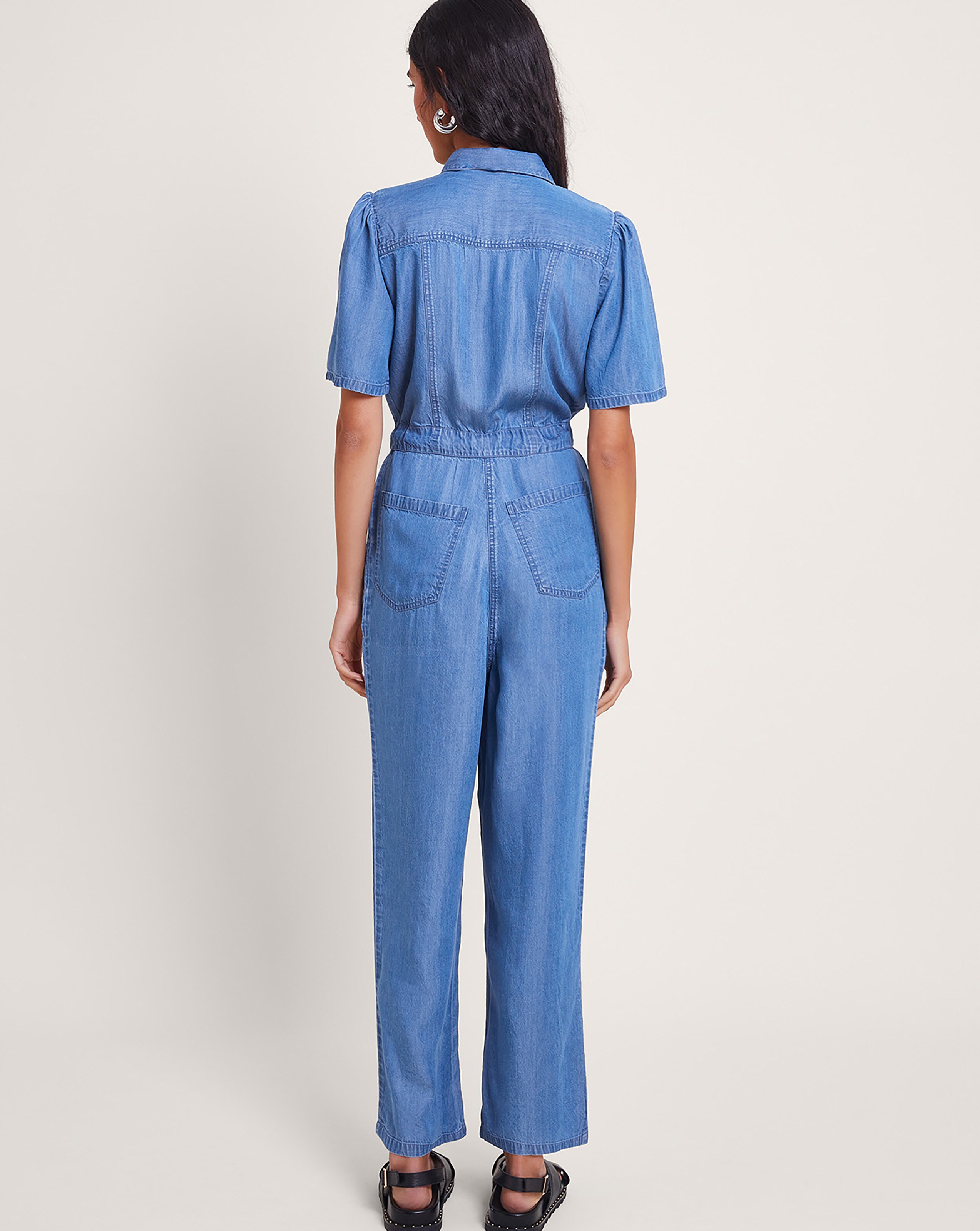 Monsoon Tara Denim Jumpsuit Simply Be