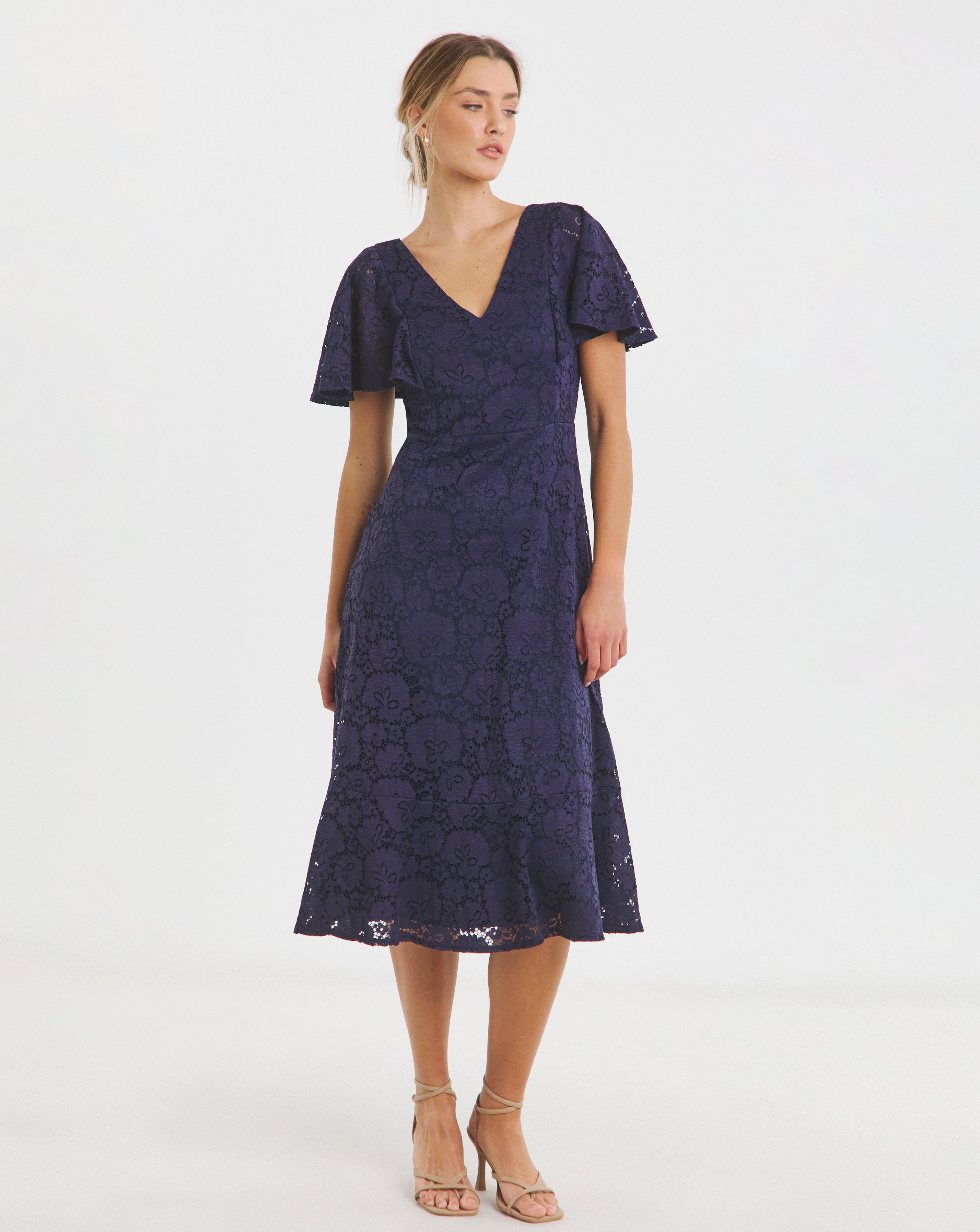 Joanna Hope Lace Midi Dress