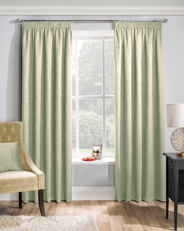 Matrix Light Filtering Textured Embossed Pencil Pleat Thermal Curtain