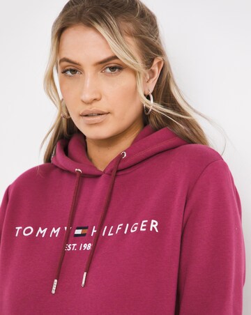 Tommy hilfiger logo hoodie sweatshirt dress clearance