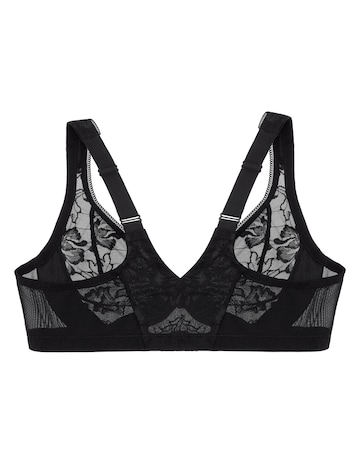 Glamorise Plus Size Lacey T-Back WonderWire Bra 9246