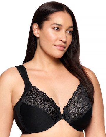 Glamorise Plus Size WonderWire Posture Back Lace Bra 1255