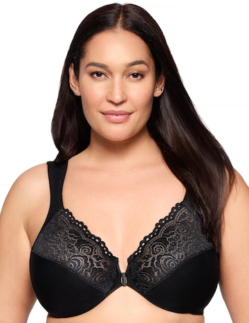 Glamorise Plus Size WonderWire Posture Back Lace Bra 1255