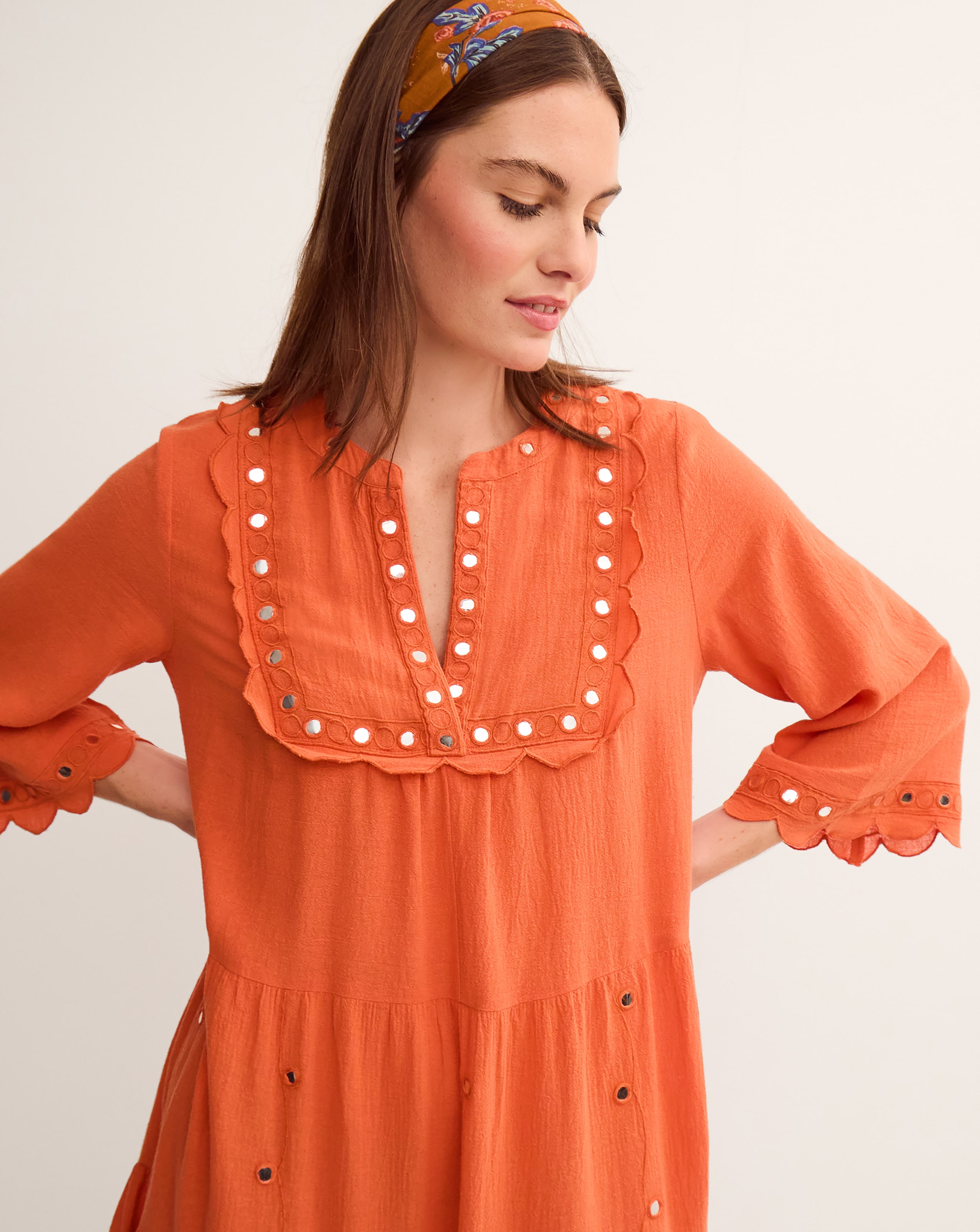 New In - Monsoon Maddie Mirror Midi Kaftan
