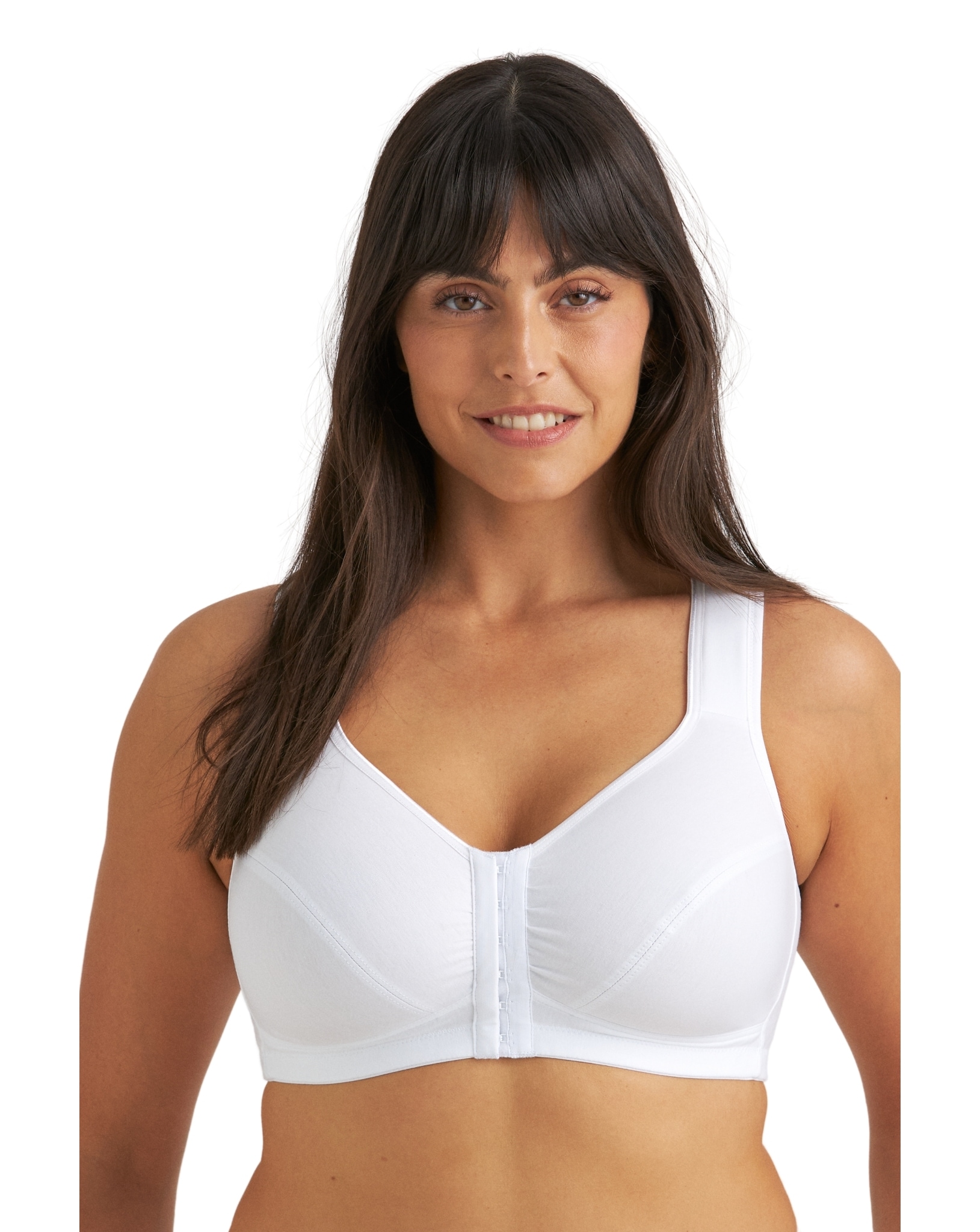 Miss Mary Cotton X-back front closure Non-wired Bra